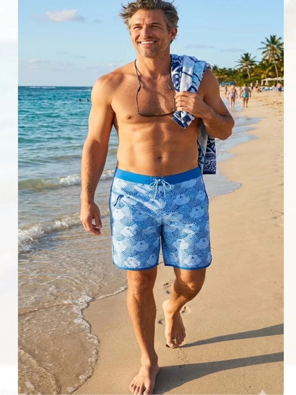 Vineyard Vines Blue Mosaic Print Board Shorts
